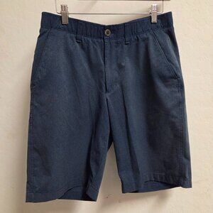 Mens Navy Blue Under Armour Shorts-Loose Fit Heatgear- size 32- golf